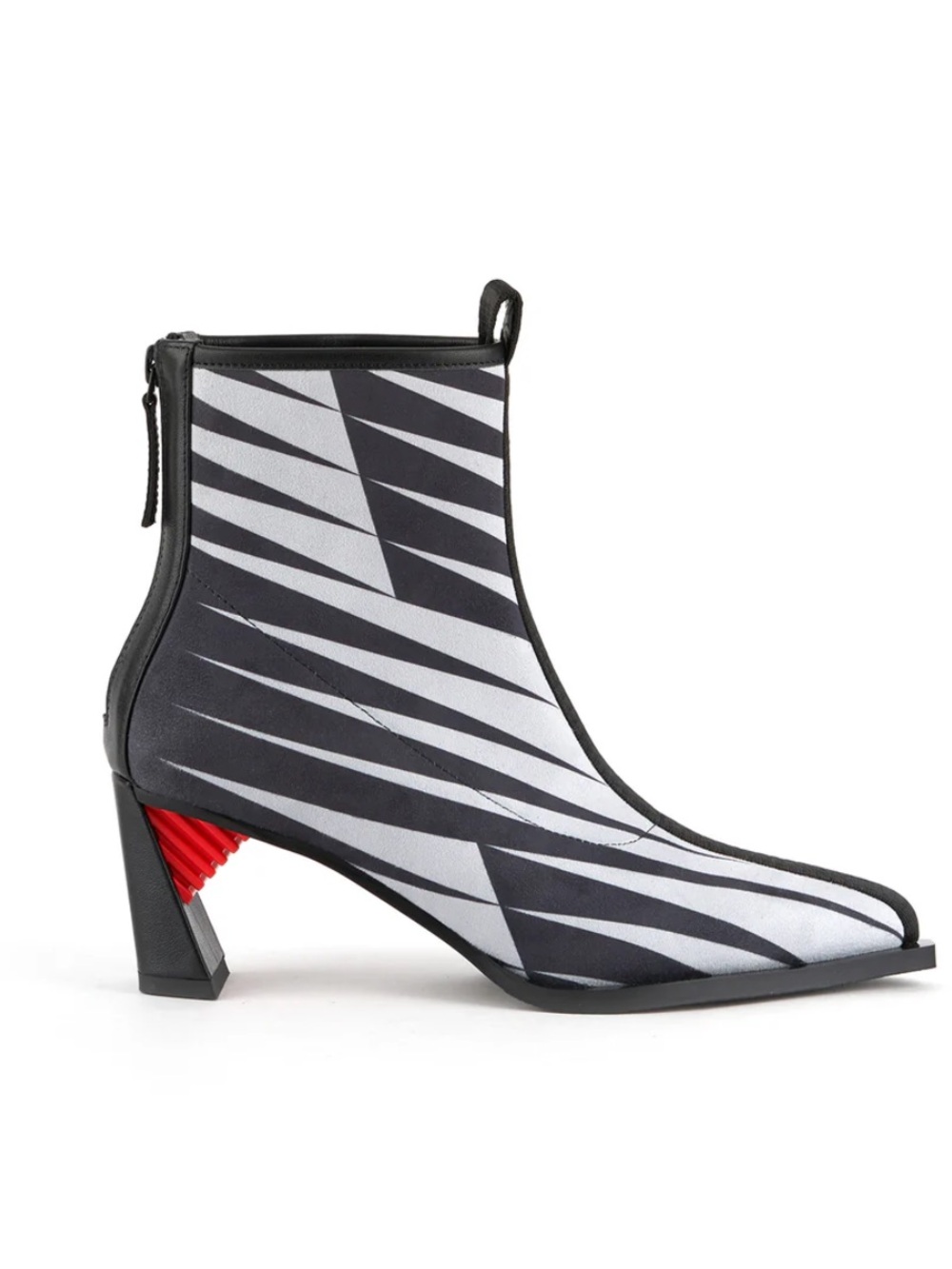United Nude Sonar Bootie Monochrome US Sz 6.5 Punk Grunge Sz 37 Retro 60’s